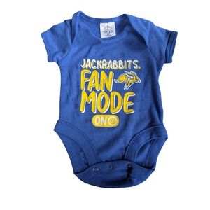Rivalry Threads SDSU Jackrabbits Fan Mode On Baby Bodysuit Blue 0-3M